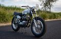 Sangarnya Triumph Bonneville T140V Desert Sled Dengan Detail Rapi