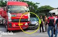 Buntut Truk Tangki Disodok Truk Boks, Mental Sambut Honda Jazz Hingga Dempet