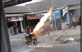 Detik-detik Suzuki Thunder 125 Ludes Dilalap si Jago Merah, Api Menyembur dari Tangki