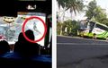Jantung Mau Copot, Detik-detik Bus Terlalu ke Kanan Tabrak Pemotor, Penumpang Histeris