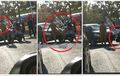 Arogan, Oknum ASN Tendang Pemotor Wanita Sampai Jatuh, Identitas Terkuak