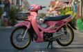 Honda Karisma 125 Tampil Genit, Pakai Jubah Pink, Pas Buat Lady Biker