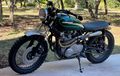 Kawasaki KZ750 Scrambler Berpelek Jari-jari Pakai Sok Belakang Panjang
