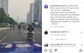 Melaju di Jalan Raya, Pesepeda di Jalan Sudirman-Thamrin Kena Semprot Polisi yang Patroli