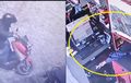 CCTV Jadi Bukti, Ibu-ibu Berhijab Gaya Naik Yamaha NMAX, Mampir Alfamidi Nyolong Duit Kasir