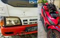 Honda Vario 125 Berhenti Dadakan, Rem Mobil Diesel Isuzu Elf Gak Mumpuni, Pasutri Jadi Korban