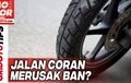 Benarkah Jalan Coran Bikin Ban Motor Cepat Habis? Ini Faktanya