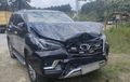 Mobil Diesel Toyota Fortuner Berubah Bentuk, Bodi Melengkung, Penumpang Wabup Siak Riau