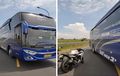 Bus Lawan Arah di Jalur Lingkar Tegal-Brebes Bikin Kesal, Baru Kapok Usai Dihadang Pemotor