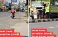 Sopir Truk Satu Ini Dicari Polisi, Parkir Seenaknya Cuma Buat Beli Siomay, Bikin Macet Aja