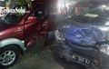 Mitsubishi Kuda dan Daihatsu Gran Max Bonyok Bareng, Tragedi Tusuk Samping Jalan Solo-Jogja