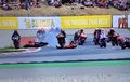 Crash Horor Terjadi di Lap Pertama Balapan MotoGP Catalunya 2023, Kaki Pecco Bagnaia Terlindas!