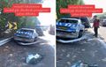 Apesnya Saat Melaju di Bahu Jalan Tol, Mobil PJR Ditabrak Sampai Remuk