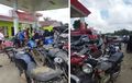 Video Suzuki Thunder 125 Ramai-ramai Antre Isi BBM Subsidi, Mau Kuras SPBU?