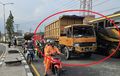 Dump Truck Biang Macet 5 Km Jalan Jogja-Magelang, Gran Max dan Truk Boks Remuk Parah