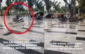 Jalan Aspal Diganti Pakai Keramik, Belasan Pemotor Terpeleset di Jalan Sudirman Medan