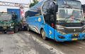 Korbankan Motor Sendiri Untuk Ganjal Bus Damri, Begini Aksi Heroik Bripda Novandro