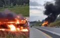 Bus Rosalia Indah Menyala Dadakan di Bahu Tol, Begini Nasib Puluhan Penumpang