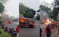 Warga Geger, Angkot Ghost Rider Berapi-api Jalan Sendiri di Kuningan