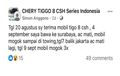 Penjelasan Chery Tentang Mesin Tiggo 8 CSH Mogok Sampai 3 Kali