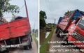 Truk Gandeng Masuk Gang Sempit Ngagetin Warga Nganjuk, Sopir Linglung Saat Ditanya
