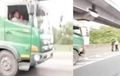 Aksi Tegas Polisi Viral, 8 Truk Bandel Dikawal Oknum TNI Digiring Keluar Tol