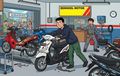 Maling IQ Rendah Babak Belur, Gagal Gondol Yamaha Mio Putih Posisi Servis di Bengkel