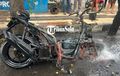Baru Seminggu Pasca Diservis, Setengah Badan Aerox Berakhir Dikunyah Api
