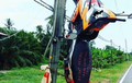Bukan Nabrak Tiang Listrik, Motor Ini Diikat di Tiang Listrik