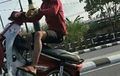 Ngilu! Gara-gara Ada Yang Copot, Biker Ini Jadi Superman
