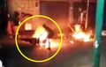 Bikin Repot.. Motor Terbakar Saat Balap Liar, Pas Dideketin Api Malah Membesar