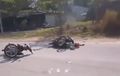 Honda CB Adu Banteng dengan Honda Supra, Pengendara Sama-sama Tewas