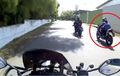 Aneh Tapi Nyata, Video Yamaha R15 Ditemukan Rebahan di Tanah Usai Salip Honda Supra