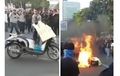 Kok Honda Scoopy Dibakar di Depan Banyak Orang di Jalan Raya Makassar? Lihat Videonya