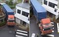 Skill Dewa! Terjebak di Jalan Sempit Truk Ini Mampu Lewati dengan Mudah, Kok Bisa Yah?