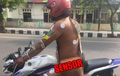 Gara-gara Pilihannya Menang Pilkada, Pria Ini Keliling Kota Naik Motor Cuma Pakai Celana Dalam