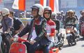  Ganjar Pawai Pesta Rakyat Pakai Vespa Dan Jaket Denim Lukis