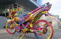 Suzuki Satria Manis Manja, Grafis Airbrush Sampai Nempel Ke Ban