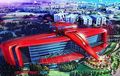 Ini Taman Hiburan dan Hotel Berarsitektur Mobil F1 Ferrari di Spanyol