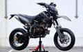 Modifikasi Kawasaki KLX 150S, Supermoto Gagah Bak Ksatria Baja Hitam