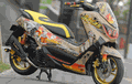 Modifikasi Yamaha NMAX, Keren Pakai Sticker Dayak 3 Dimensi