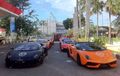 Turing Mewah, Puluhan Lamborghini Dari Jakarta Kepung Kota Bandung