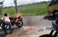 Dipakai Konvoi Kelulusan SMA, Yamaha RX-King Ini Terbakar Mirip Tunggangan Ghost Rider
