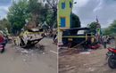 Mencekam, Begini Kondisi Pasca Kerusuhan Stadion Kanjuruhan, Mobil Berguguran Tinggal Rangka, Truk Polisi Hancur 