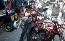 Mantap! Hadir di Otobursa Tumplek Blek 2019, Aiptu Jacklyn Pamer Choppers Miliknya