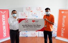 Lawan Virus Corona, Wuling Donasikan 60 Ribu Masker dan 600 Paket Sembako Kepada Rumah Zakat