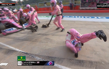 Brak! Lance Stroll Tabrak Mekaniknya Saat Pit Stop di F1 Emilia Romagna 2020