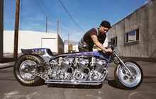 Tiga Mesin Honda CB750 Ditata Sejajar, Dipadukan Rangka Ala Dragbike, Dinamai The Galaxy