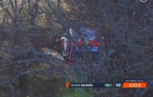 Reli Monte Carlo Memakan Korban Lagi, Oliver Solberg Crash Sampai Mobilnya Nyangkut di Pohon