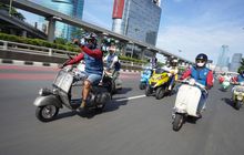 Vespa Benz Owner (VBO) Ajak Komunitas Vespa Konvoy Keliling Jakarta